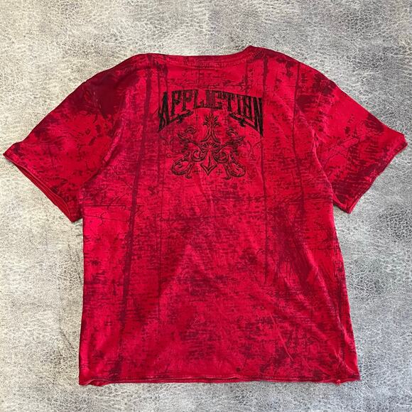 Affliction Y2k Graphic Red Tee - Picture 4 of 6